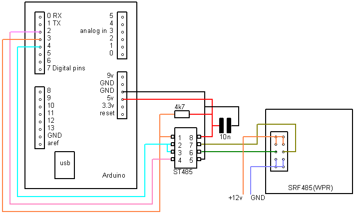 arduino srf485wpr