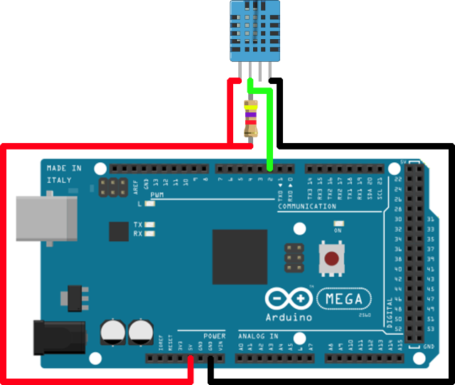 arduino with a temperature sensor