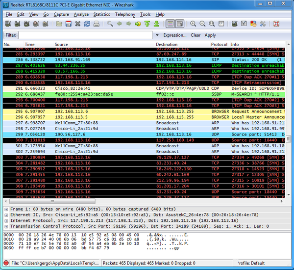 wireshark capture traffic from specific ip