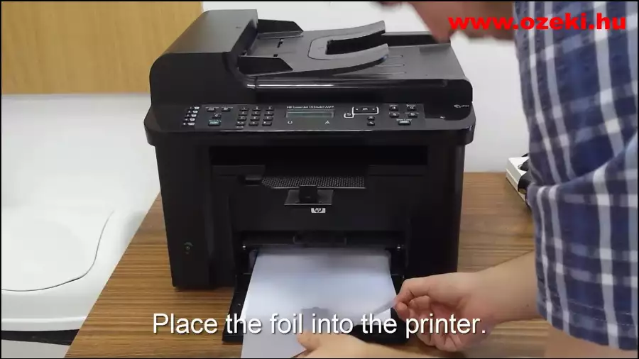 put foil in printer