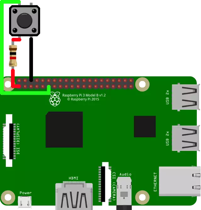 raspberry pi with button