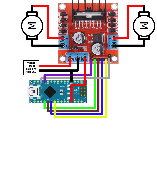 arduino with motor controller board
