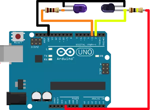 arduino uno with optical gate