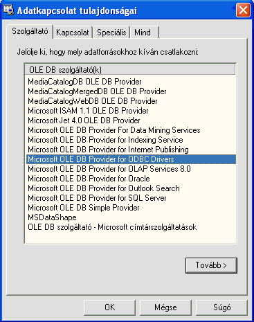 selecting the connection provider for database connection