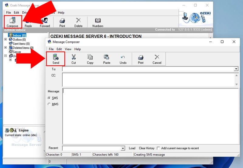 Message Server Manager GUI