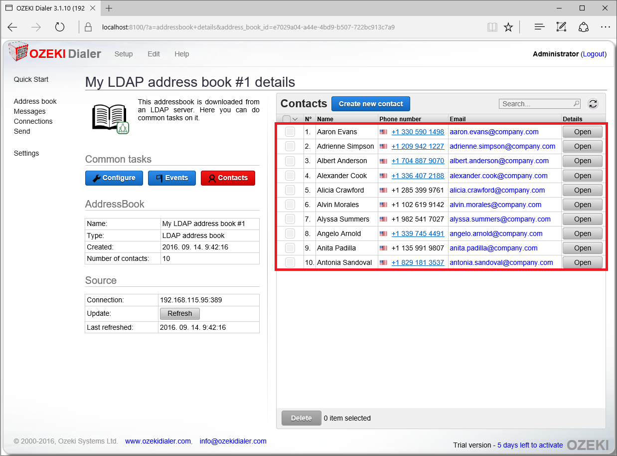 Ozeki Tutorial For Creating Ldap Address Book