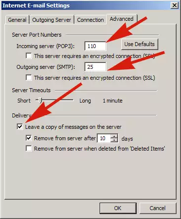 advanced settings in ms outlook