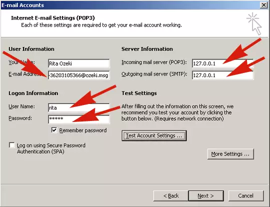 email settings in ms outlook