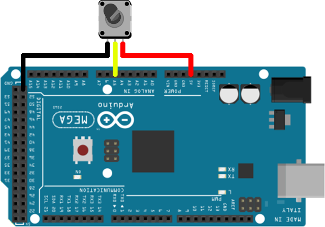 arduino with the analog sensor