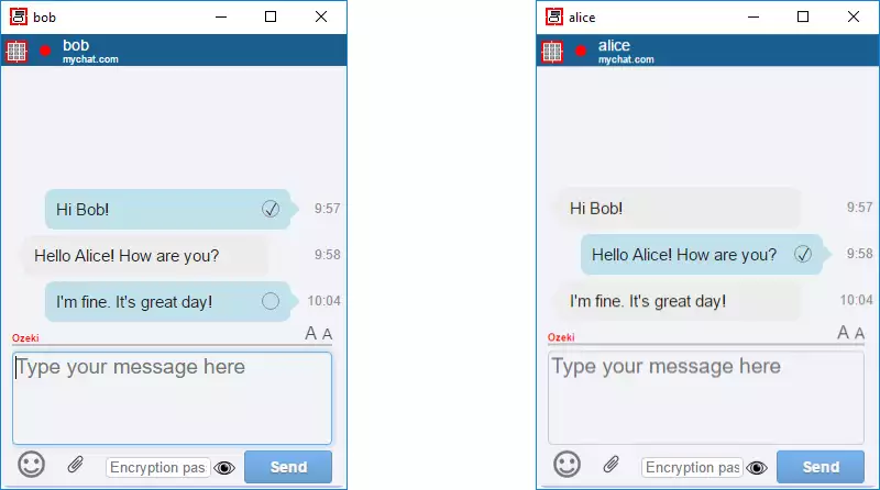 real time conversation between two users