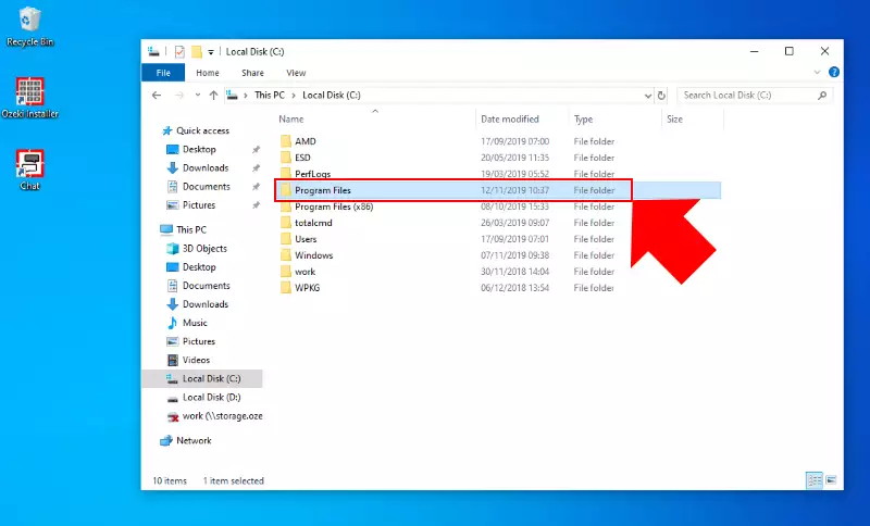 select your program files folder