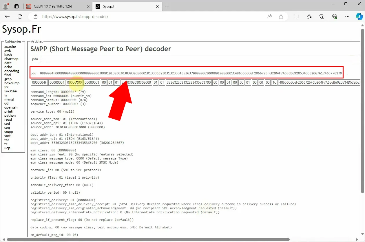 Decode message PDU in independent PDU decoder