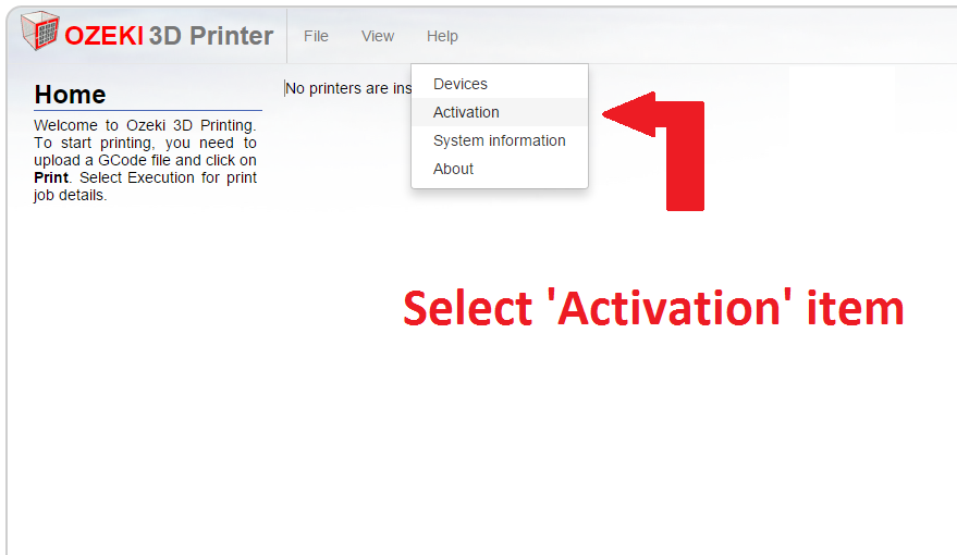 Product activation page