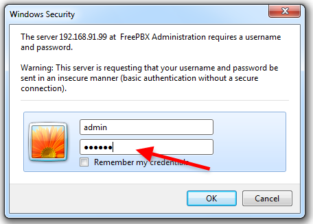 login as admin