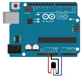 how to connect tmp36 to arduino