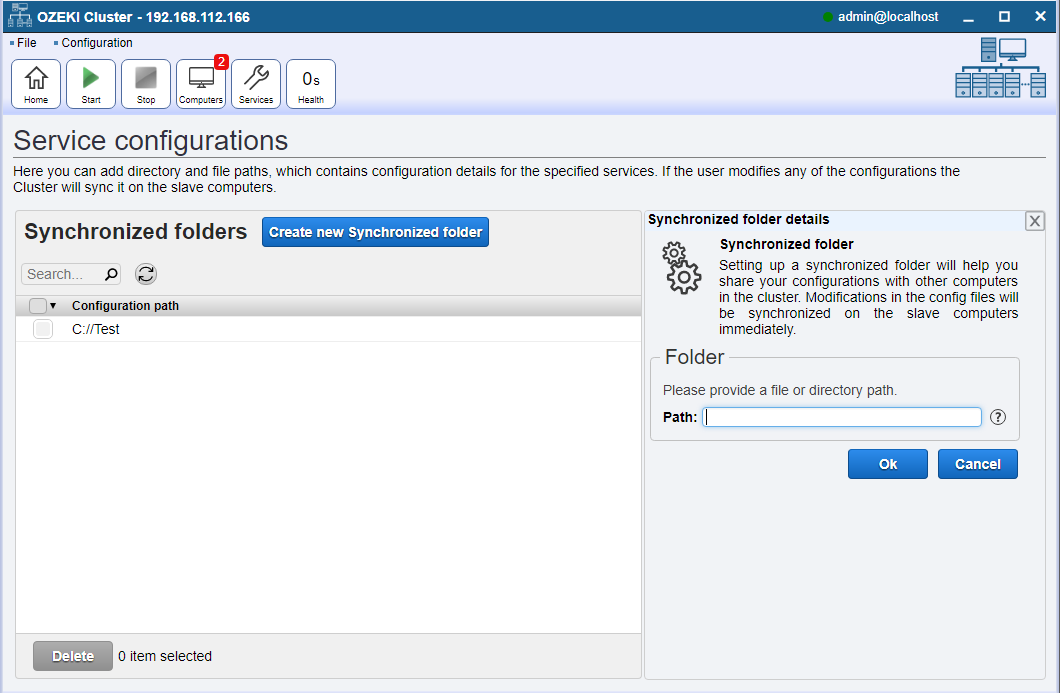 file synchronization page