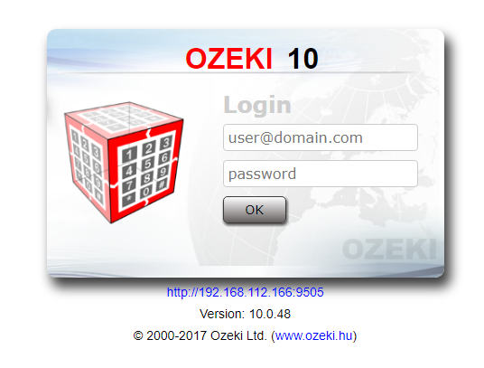 login page of the ozeki cluster login page of the ozeki cluster