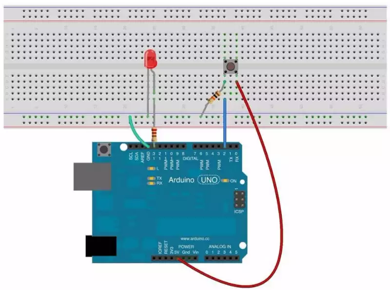wiring diagram of arduino switch