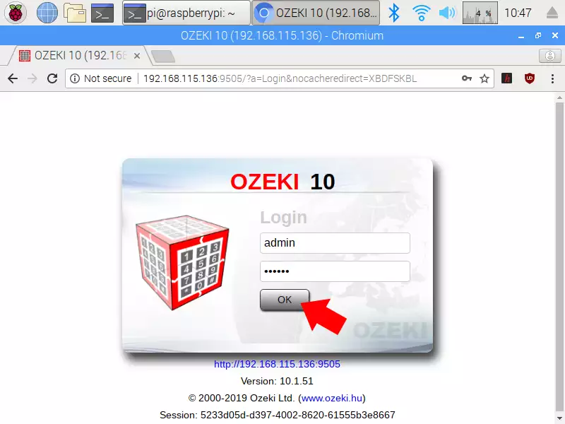 log in to ozeki ten
