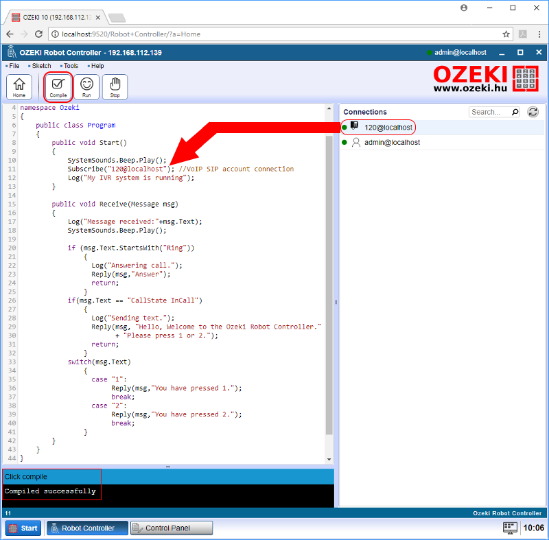 Manage DTMF keypress detection with Ozeki Robot Controller