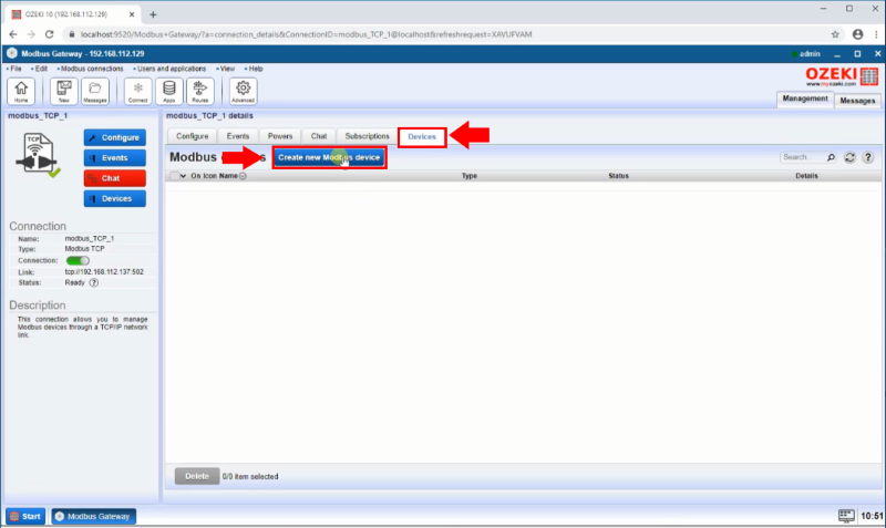 add new modbus device