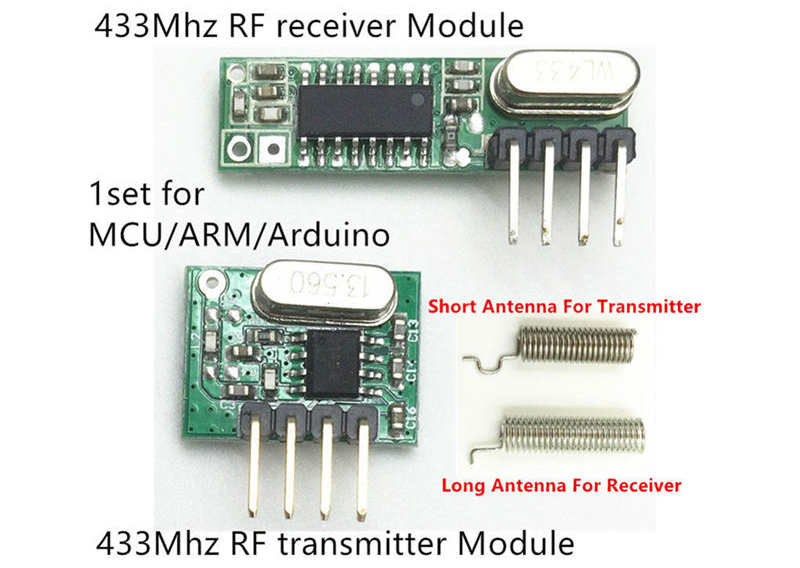 Wholesale 433Mhz RF Transmitter Receiver For Arduino Raspberry Pi Wireless NEW 