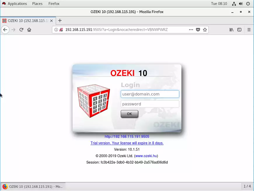 open the gui of the ozeki software