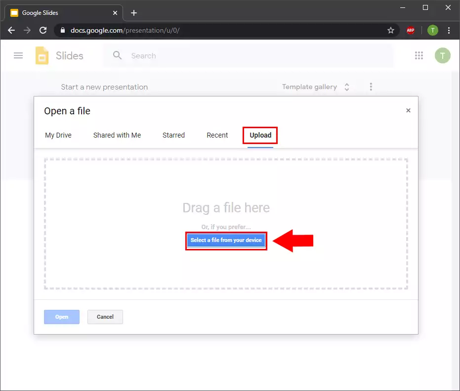 how to upload files to google docs